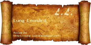 Lung Leonárd névjegykártya