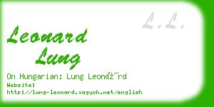 leonard lung business card